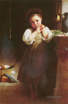 Adolphe MAUVAISE ECOLIERE Realism William Adolphe Bouguereau Oil Paintings